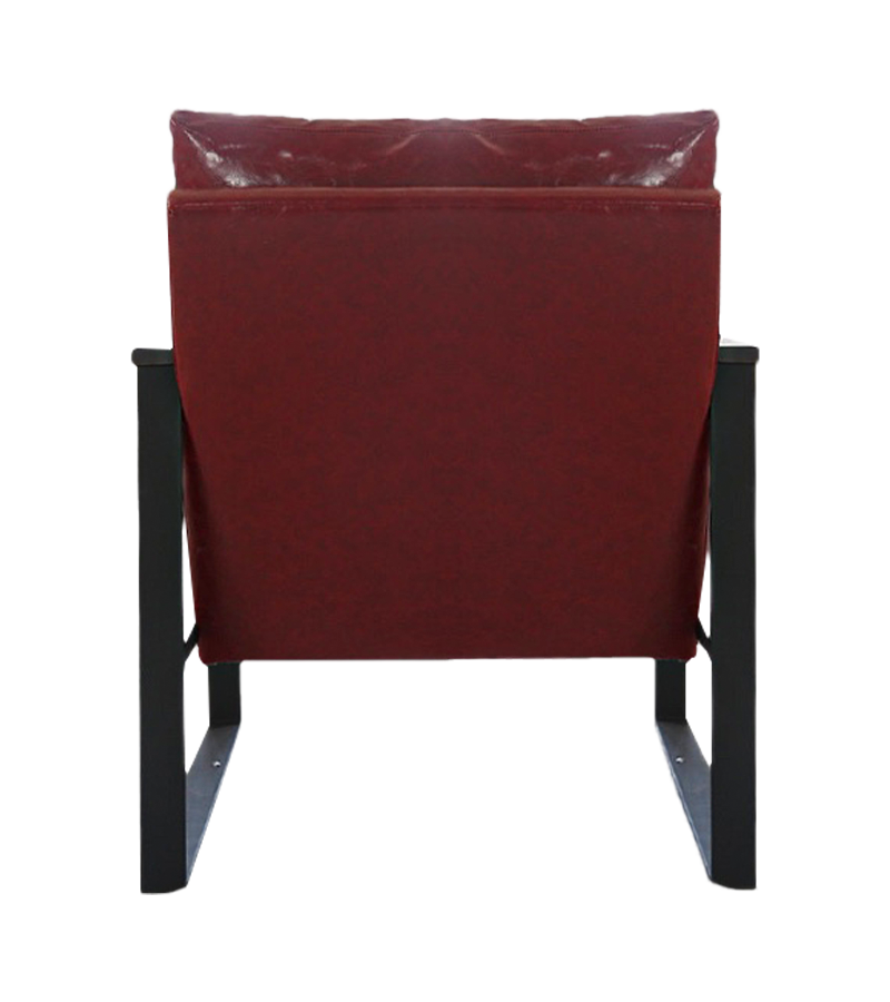AN304 Chaise simple avec accoudoirs en bois élégants et cuir