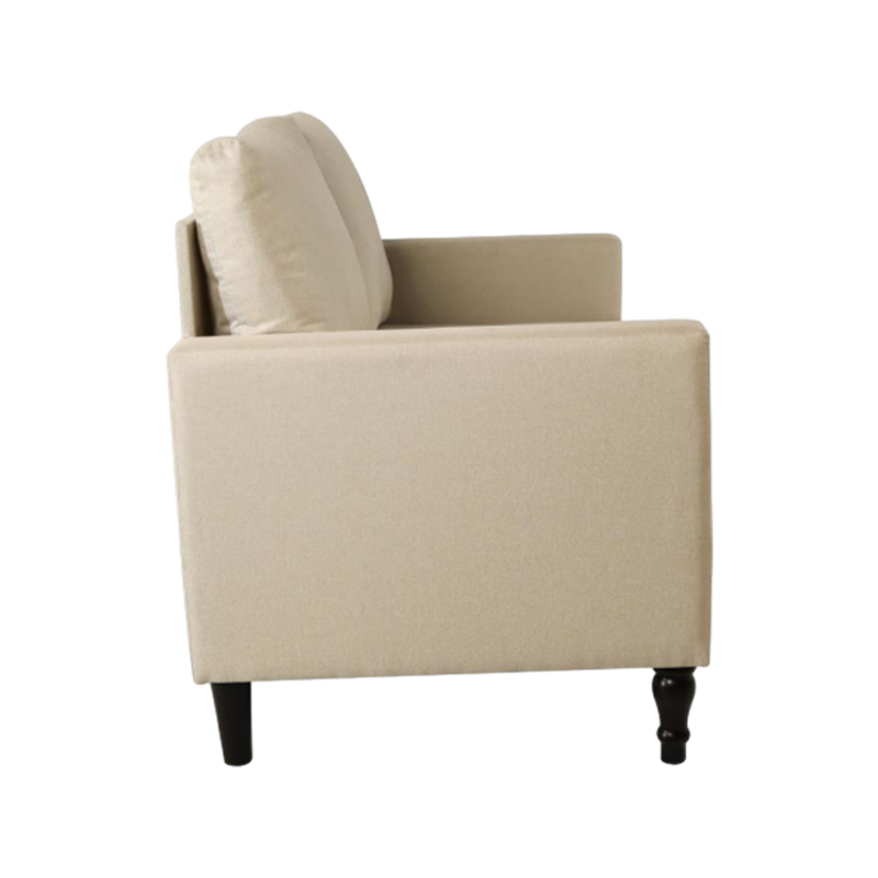 Coussins de siège mobiles, canapé modulaire à deux places en tissu de lin rempli d'éponge
