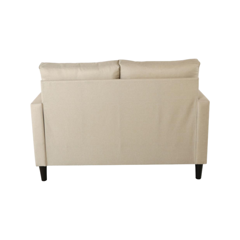 Coussins de siège mobiles, canapé modulaire à deux places en tissu de lin rempli d'éponge